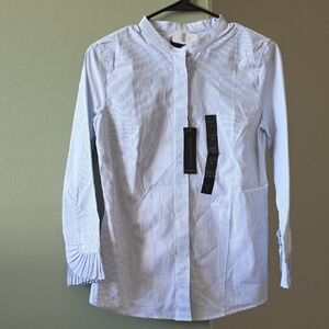 Banana Republic Light Blue Striped Button Down Shirt